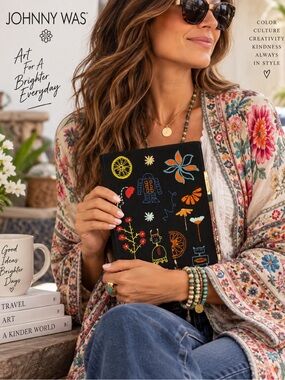 Johnny Was Embroidered Journal and Pen set - New with tags